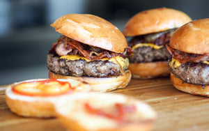 
                  
                    Load image into Gallery viewer, 6 Black Angus beef patties for burgers + 8 sausages
                  
                