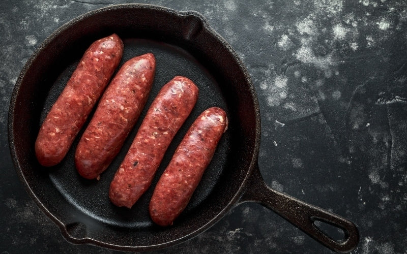 Bacon and cheddar pork sausages