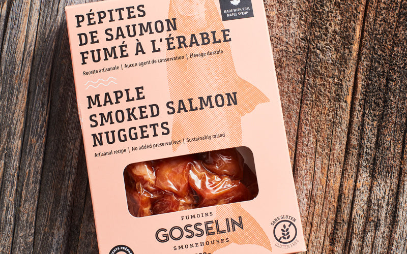 Pépites de saumon fumé à l'érable | Fumoirs Gosselin